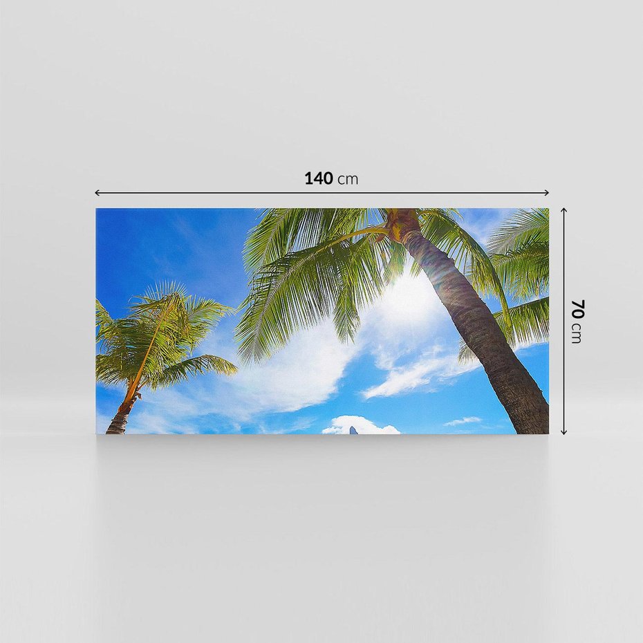 Obraz na płótnie 140x70 - Tropikalne palmy nad oceanem - palmy, ocean