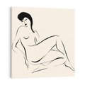 Obraz na płótnie 70x70 - Piękno w Minimalizmie - abstrakcyjny rysunek, minimalistyczna kreska