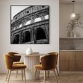 Obraz w ramie 50x50 - Koloseum w Czarnej Bieli - antyczna architektura, koloseum - rama czarna