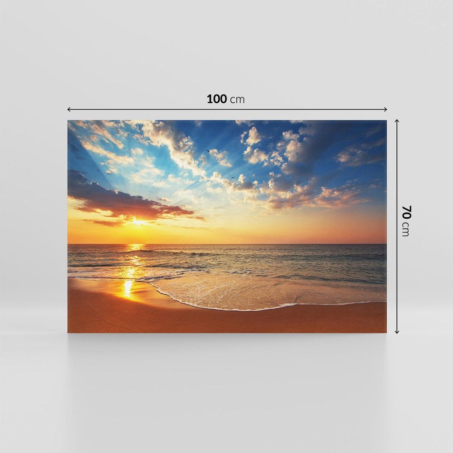 Obraz na płótnie 100x70 - Idylliczna plaża: Morze i ocean - plaża, morze