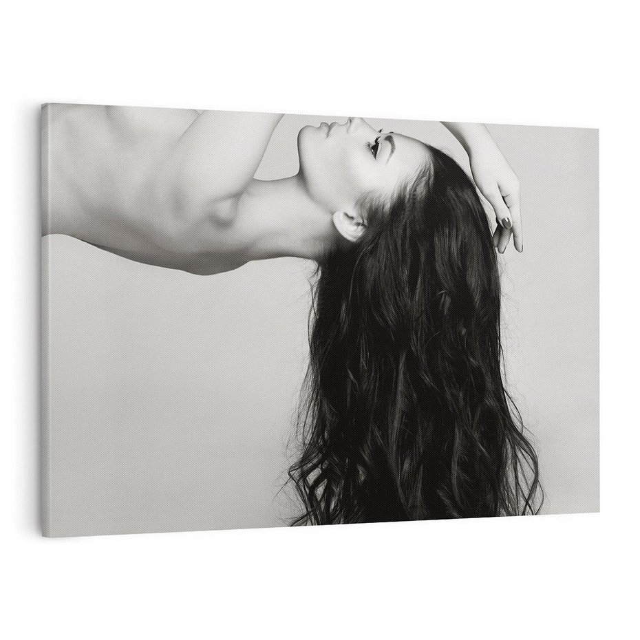 Obraz na płótnie 100x70 - Piękno włosów kobiety w ruchu - włosy, piękno