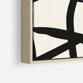Obraz w ramie 50x50 - Impresje Wymiaru - linie, abstrakcja - rama drewno