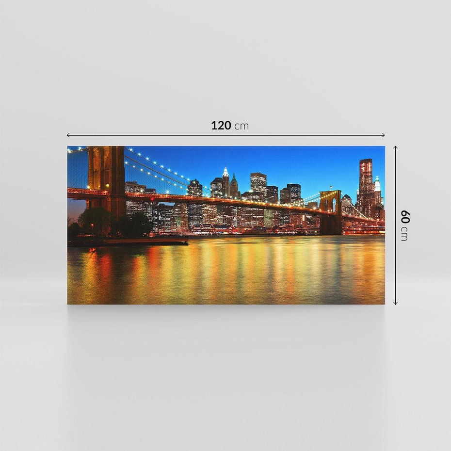 Obraz na płótnie 120x60 - Symbol nowojorskiego krajobrazu: most Brooklyn - most, NY