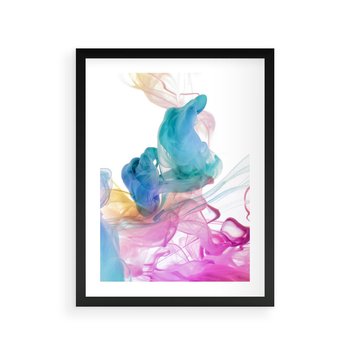 Plakat w ramie 30x40 - Abstrakcyjne Pastelowe Piękno - abstrakcja, pastelowe - rama czarna