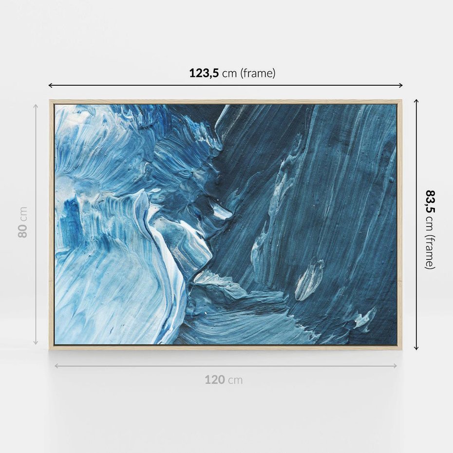 Obraz w ramie 120x80 - Wyrazista abstrakcja w akwareli - abstrakcja, akwarela - rama drewno