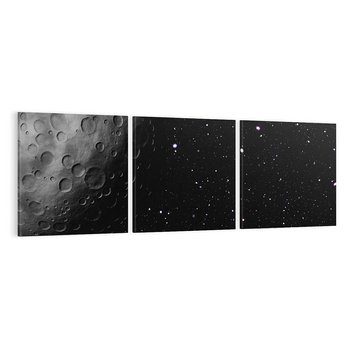 Obraz na płótnie 150x50 - Nocne opowieści księżycowe - księżyc, kosmos