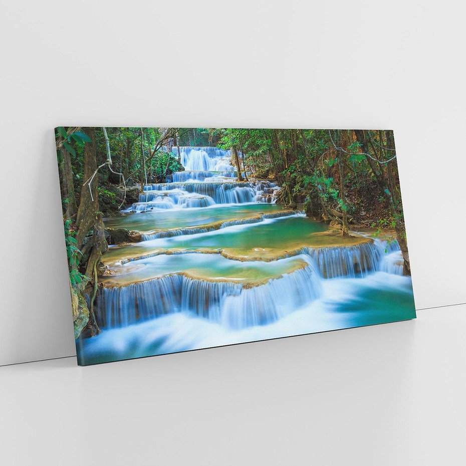 Obraz na płótnie 120x60 - Magia tajlandzkich wodospadów - wodospady, Tajlandia