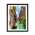 Plakat w ramie 50x70 - Wenecja: romantyczne miasto wodnych dróg - Wenecja, Włochy - rama czarna