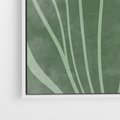 Obraz w ramie 50x50 - Zieleń Kształtująca Spokój - zielony plakat, roślinne inspiracje - rama biała