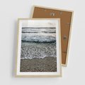 Plakat w ramie 50x70 - Spokojna Plaża - plaża, żwirek - rama drewno