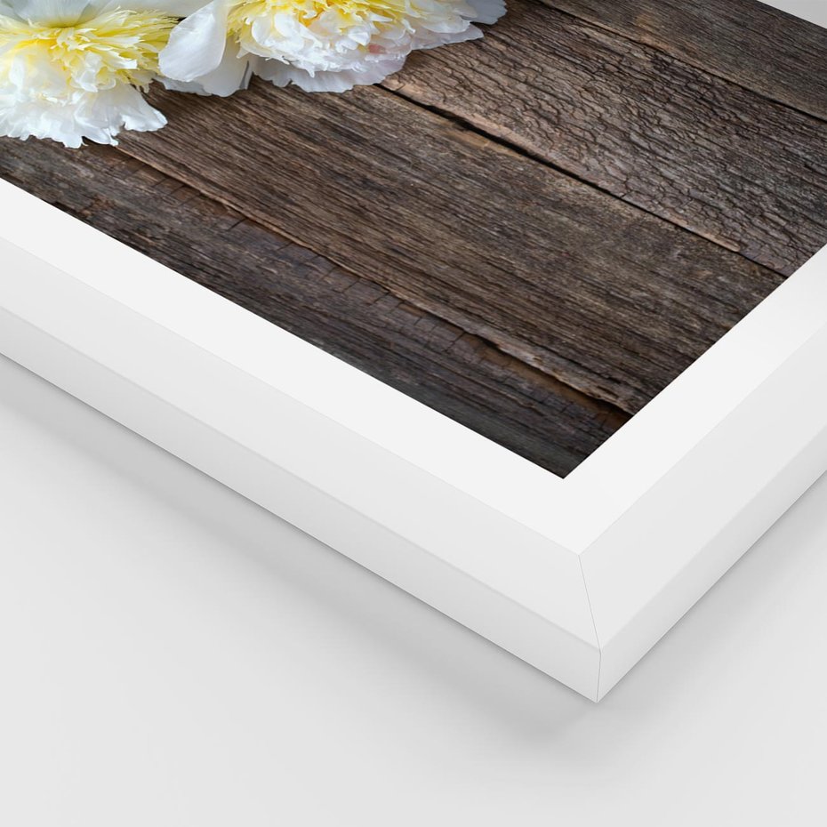 Plakat w ramie 50x70 - Relaksująca Harmonia - kwiaty, spa - rama biała