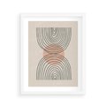 Plakat w ramie 40x50 - Nowy Rytuał - abstrakcyjna sztuka, boho kształty - rama biała