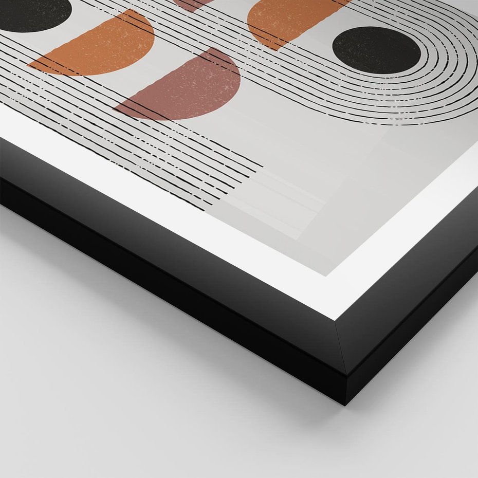 Plakat w ramie 50x70 - Nowoczesna Abstrakcja - geometria, grafika - rama czarna