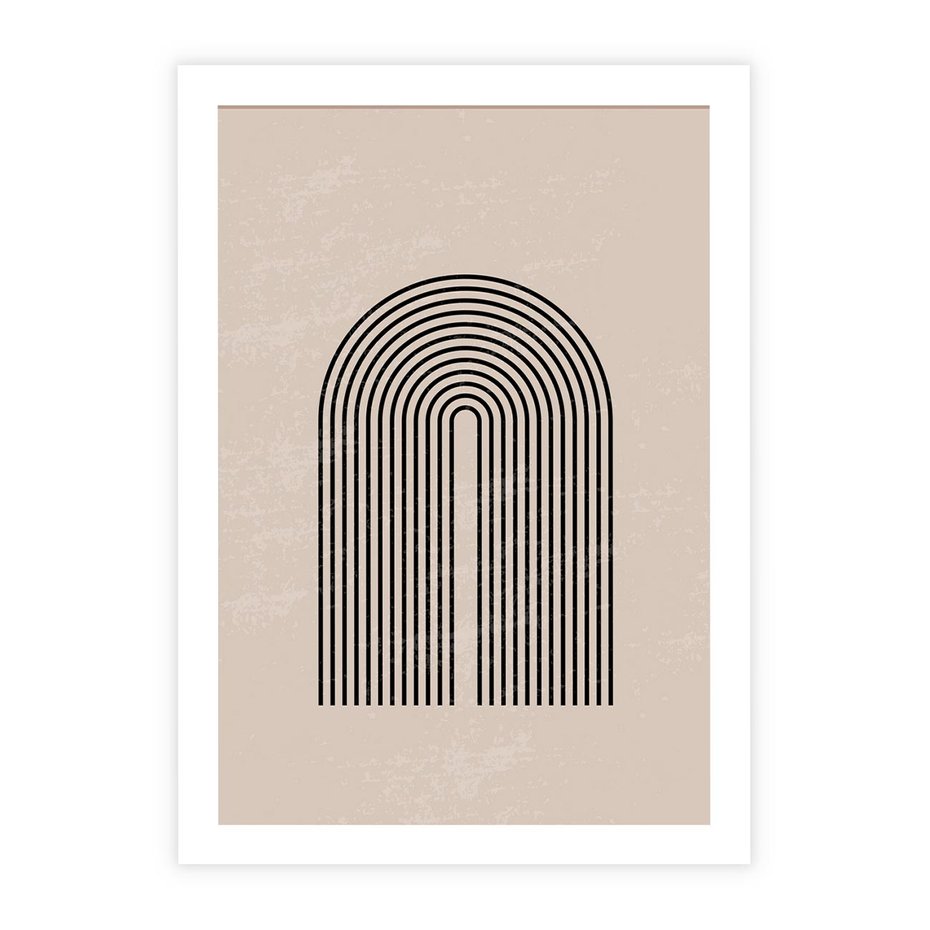 Plakat bez ramy 21x30 - Migocące Echa - abstrakcyjne linie, geometria