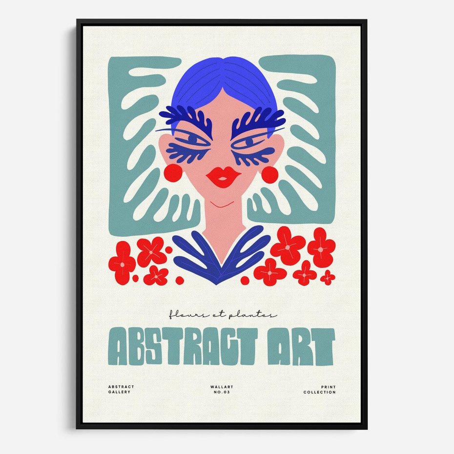 Obraz w ramie 50x70 - Podróżne Impulsy - abstrakcja, kobieta - rama czarna