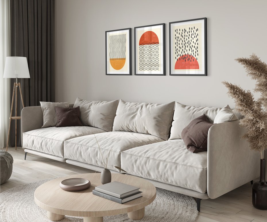 Zestaw obrazy w ramie 30x40 galeria - Graficzne, plakaty, nowoczesne - rama czarna