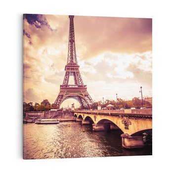 Obraz na płótnie 60x60 - Eiffla: ikona Paryża - Eiffla, Paryż