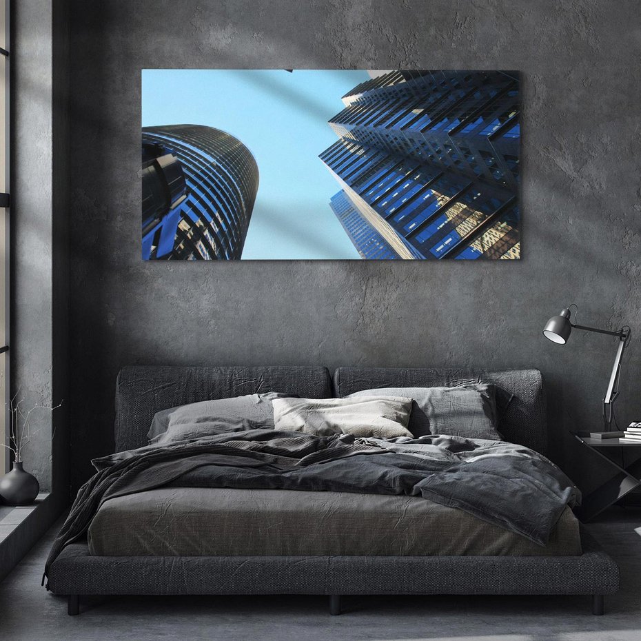 Obraz na płótnie 140x70 - Architektura wieżowców - Architektura, wieżowce