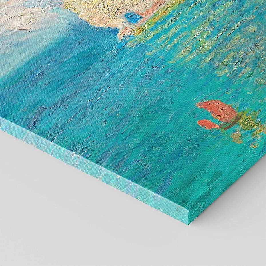 Obraz na płótnie 100x70 - "The Beach and the Falaise d'Amont" (1885) Claude Monet - Reprodukcja - reprodukcja, obraz na płótnie