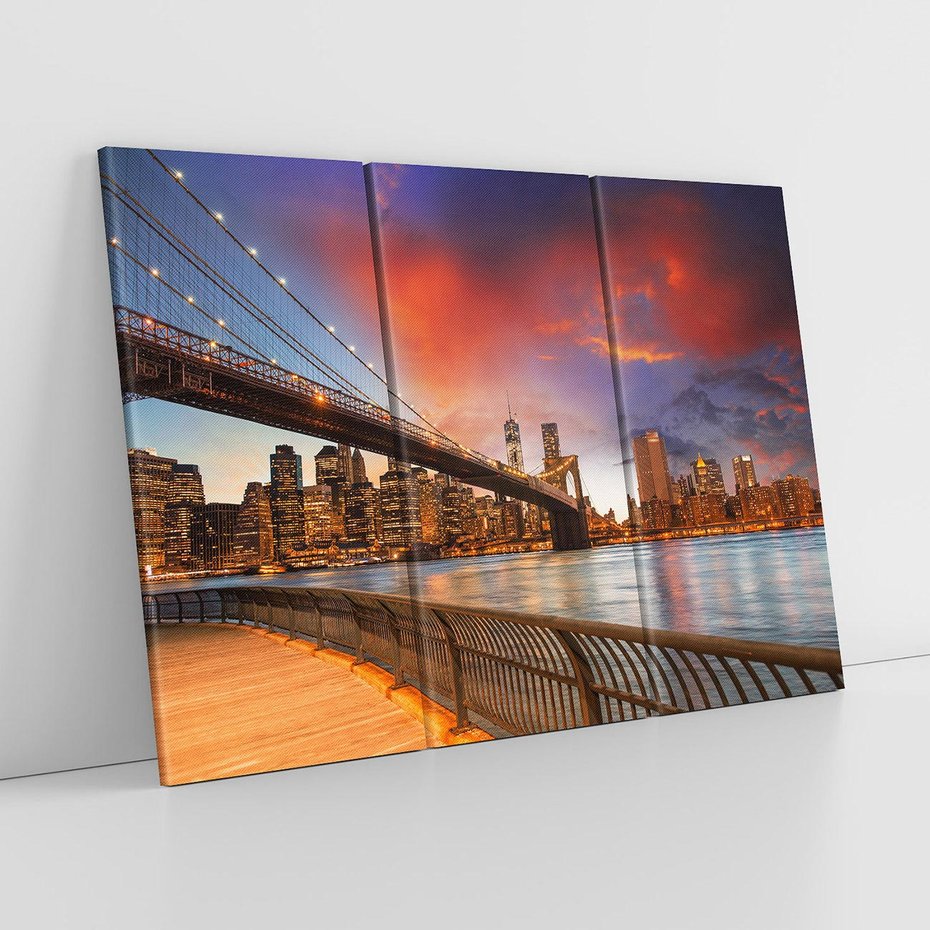 Obraz na płótnie 120x80 - Magia zachodu słońca nad mostem - zachód, słońca