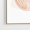 Obraz w ramie 70x100 - Impresje Przenikających Form - abstrakcyjne akwarelowe plamy, minimalizm - rama drewno