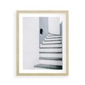 Plakat w ramie 40x50 - Schody ku Urokowi Wyspy - schody, santorini - rama drewno