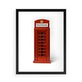 Plakat w ramie 50x70 - Ikona Londynu - Londyn, budka - rama czarna