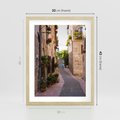 Plakat w ramie 30x40 - Miłość na Romantycznej Uliczce - romantyczna, uliczka - rama drewno