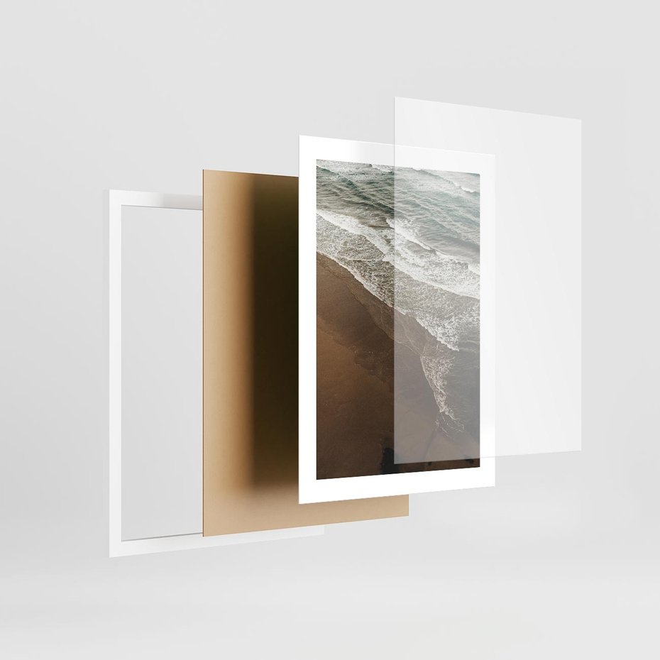 Plakat w ramie 30x40 - Spokój nad plażą - plaża, morze - rama biała