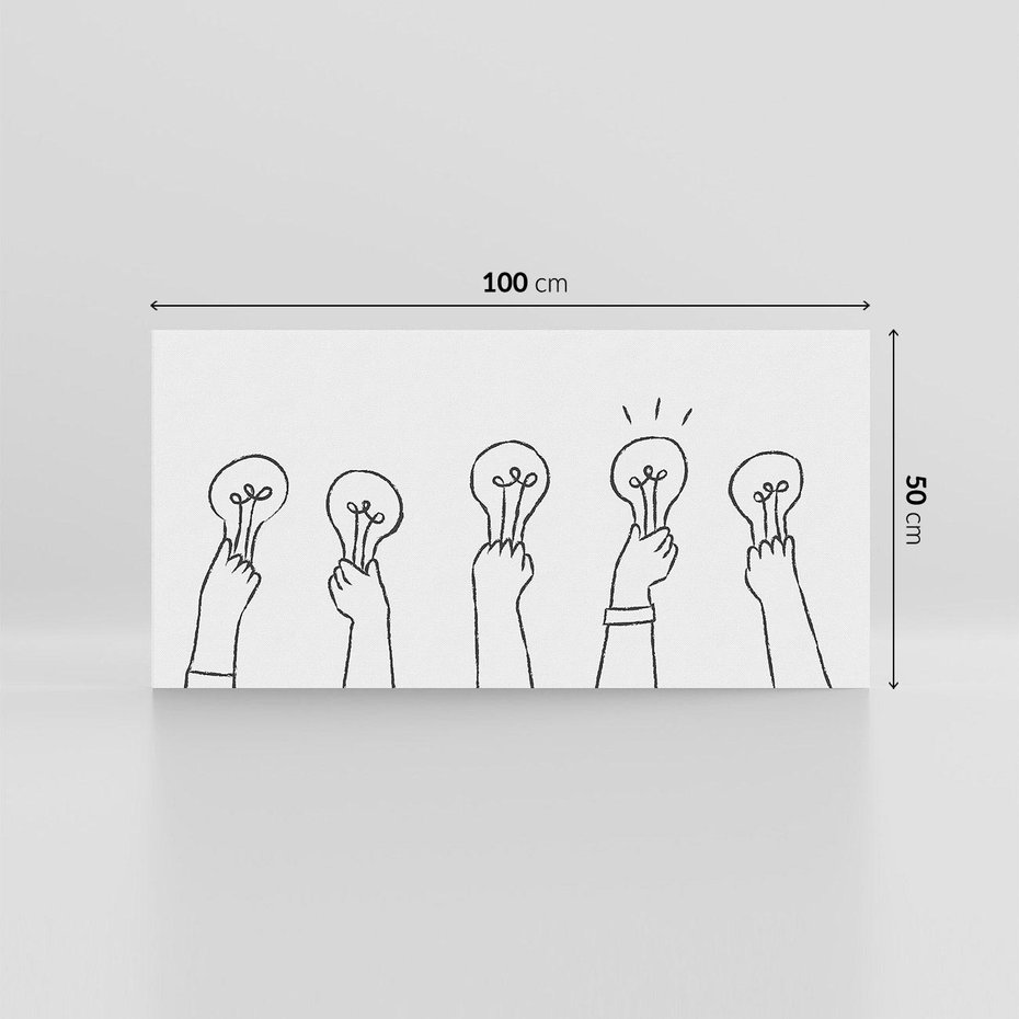 Obraz na płótnie 100x50 - Idea w Rękach - szkic, grafika