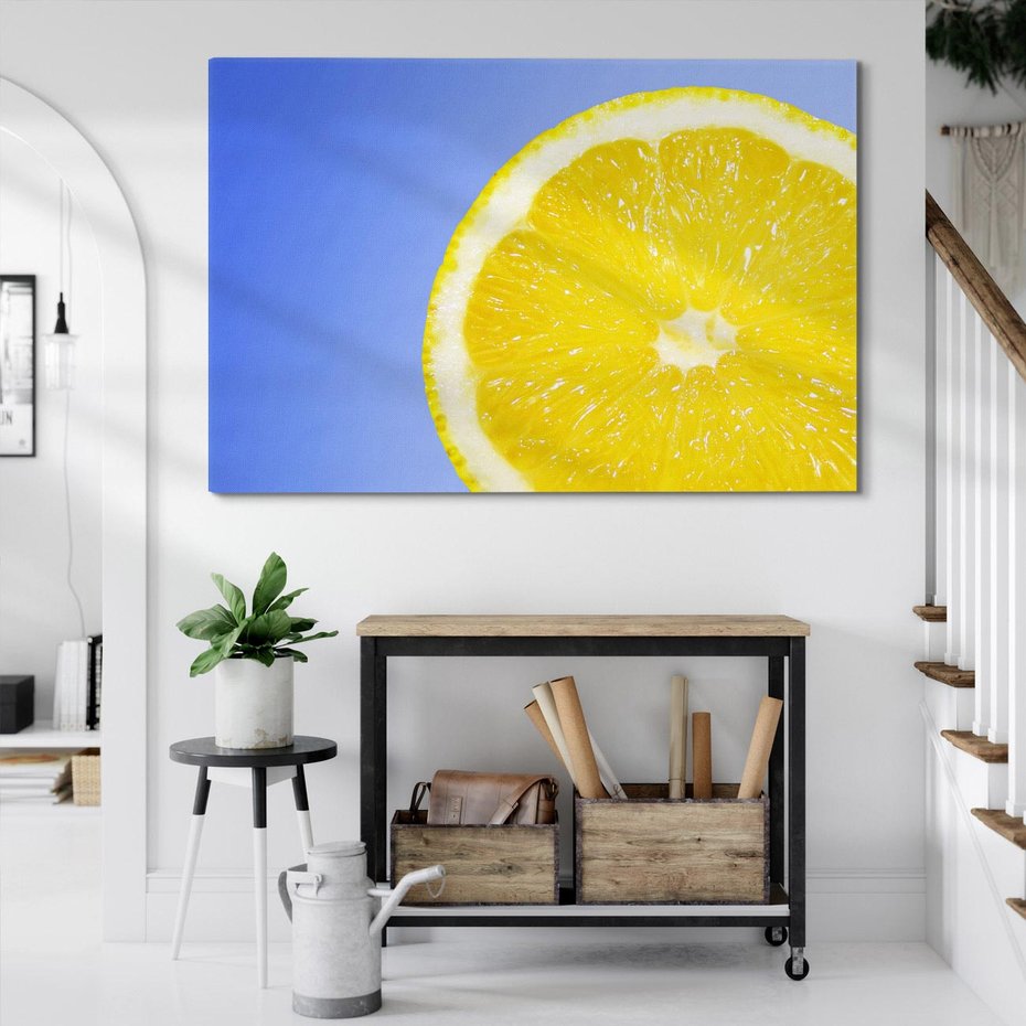 Obraz na płótnie 70x50 - Cytryna Żywa Energia - cytryna, owoce