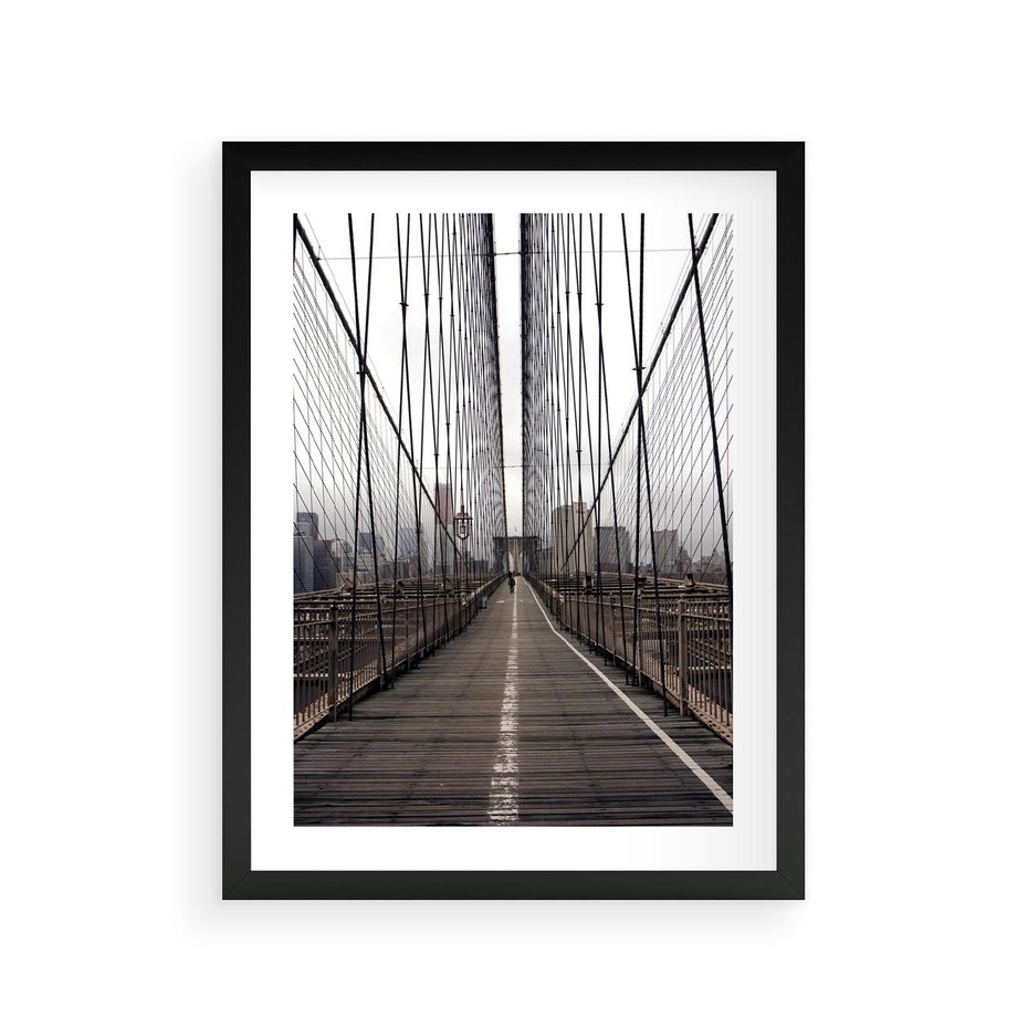 Plakat w ramie 30x40 - Nowoczesna Linia - most, nowoczesna - rama czarna