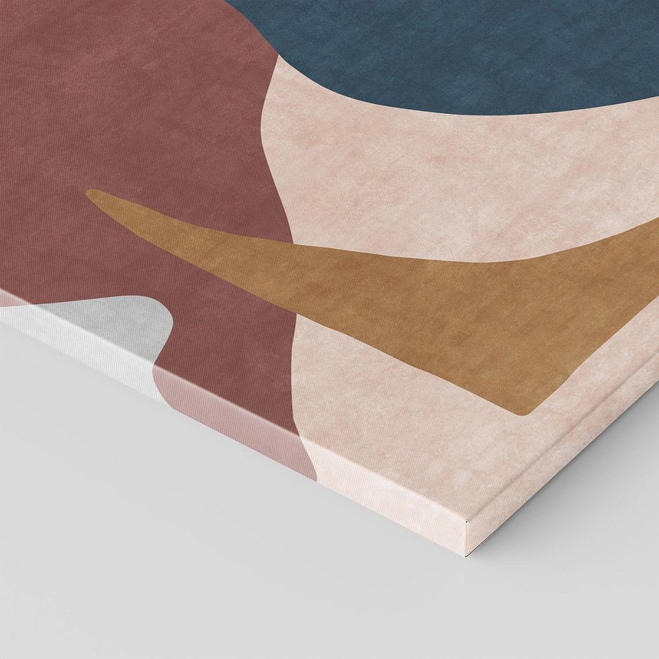 Obraz na płótnie 50x50 - Opowieść szepczących pędzli - abstrakcyjne plamy, kształty