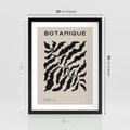 Plakat w ramie 30x40 - Księga Odbić - abstrakcyjne liśćie, roślinne motywy - rama czarna