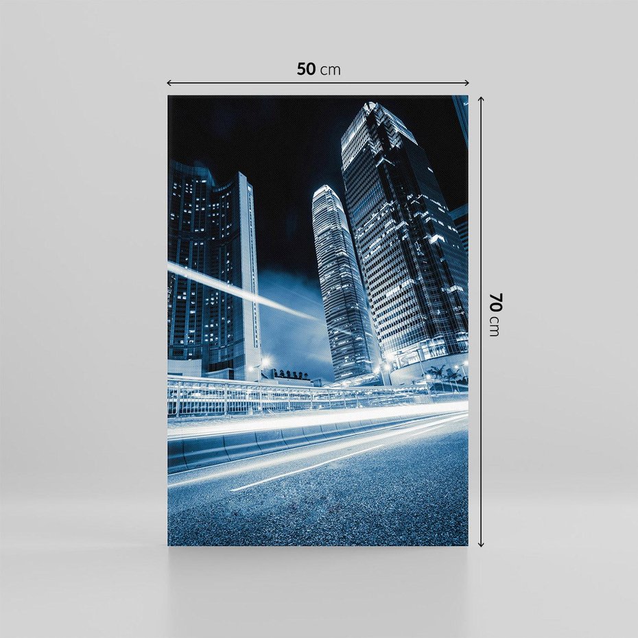 Obraz na płótnie 50x70 - Nocne pejzaże miasta - miasto, nocą