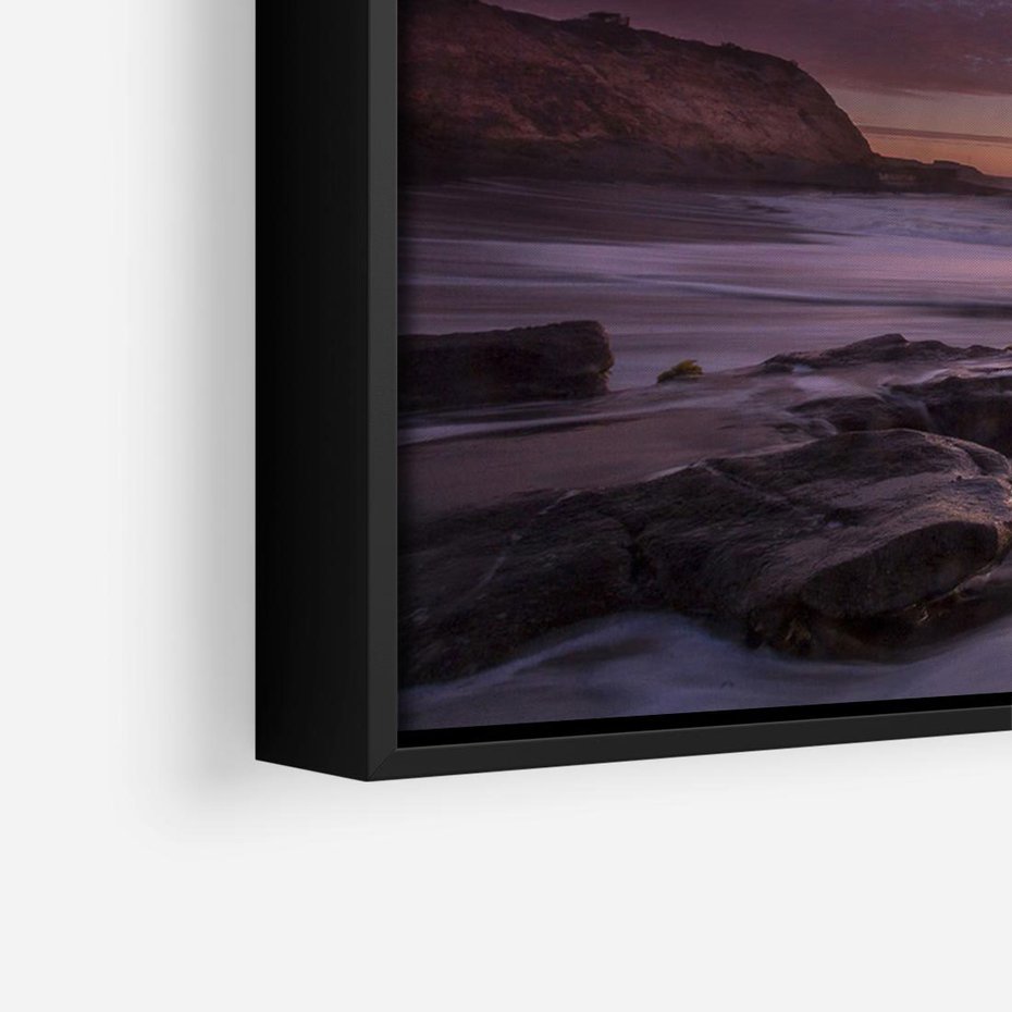 Obraz w ramie 100x70 - Spojrzenie w głąb duszy - zachód słońca, zmierzch - rama czarna