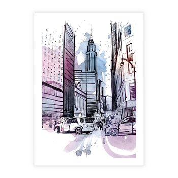 Plakat bez ramy 21x30 - Miasto ożywione pulsującym życiem - szkocja, miasto