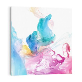Obraz na płótnie 70x70 - Abstrakcyjne Pastelowe Piękno - abstrakcja, pastelowe
