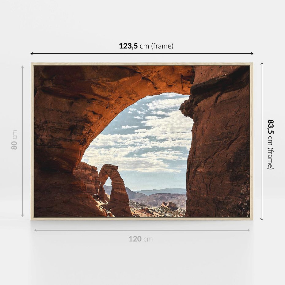 Obraz w ramie 120x80 - Magia pustynnego kanionu - pustynia, kanion - rama drewno