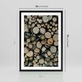 Plakat w ramie 50x70 - Bliskość Natury - drewno, las - rama czarna