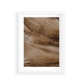 Plakat w ramie 30x40 - Pampasowy Brąz - suche trawy, trawa pampasowa - rama biała
