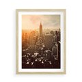 Plakat w ramie 50x70 - Nowojorska Skyline - Manhattan, Nowy Jork - rama drewno