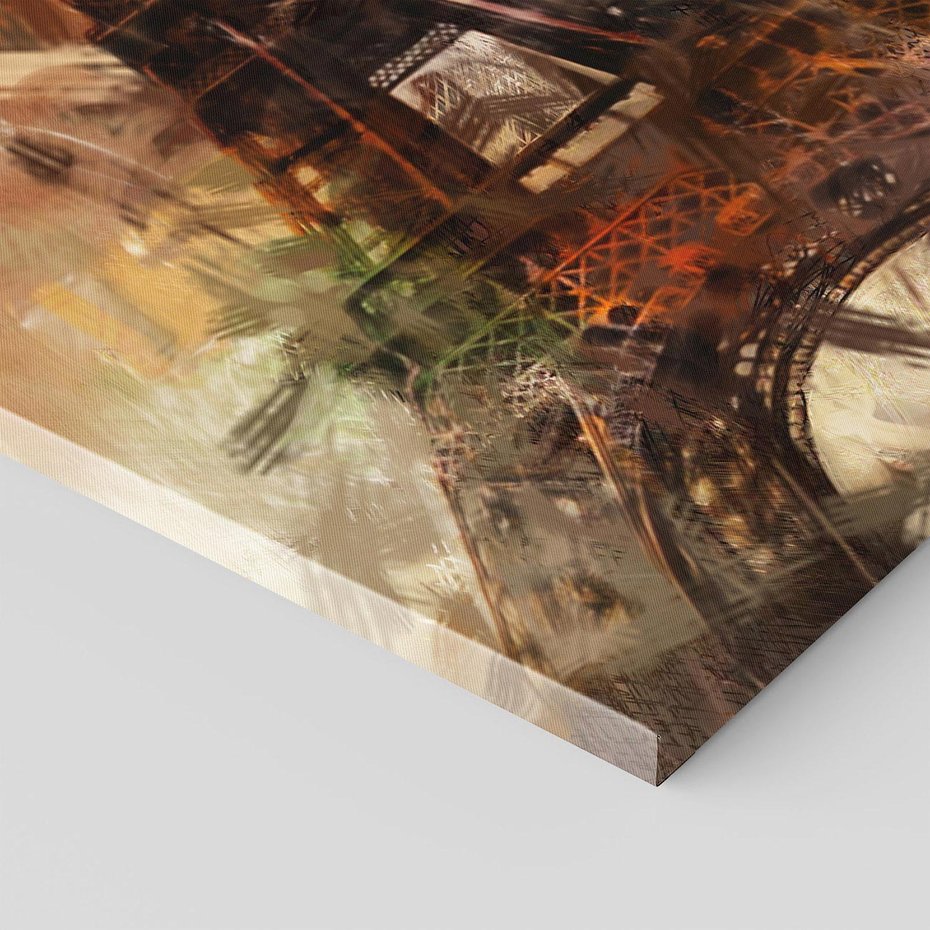 Obraz na płótnie 50x70 - Abstrakcyjna Eiffla - miasto w nowej formie - Eiffla, abstrakcja