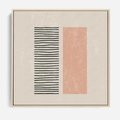 Obraz w ramie 50x50 - Przenikająca Kreatywność - nowoczesna sztuka, minimalizm - rama drewno