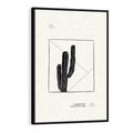 Obraz w ramie 70x100 - Zaklęta roślinna ekspresja - nowoczesna sztuka, minimalistyczny styl - rama czarna
