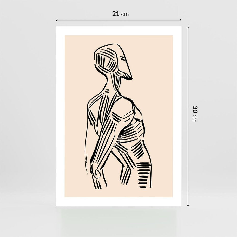 Plakat bez ramy 21x30 - Eksploracja Wizualna - szkic, czarno biały