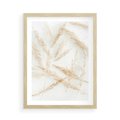 Plakat w ramie 50x70 - Pampas w Stylu Boho: Kompozycja Natury - suche trawy, pampas - rama drewno