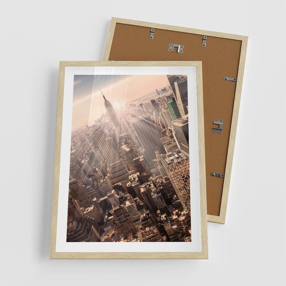 Plakat w ramie 50x70 - Dynamika Nowego Jorku - Nowy Jork, miasto - rama drewno