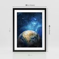 Plakat w ramie 30x40 - Kosmiczne Horyzonty - Ziemia, kosmos - rama czarna