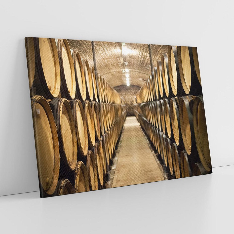 Obraz na płótnie 120x80 - Winniczka - winnica, beczki